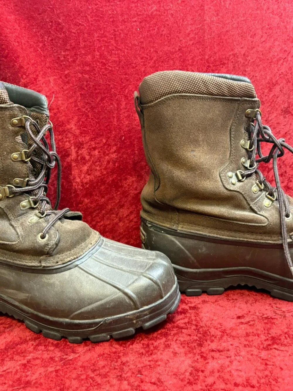 LaCrosse Boots Mens Size 13 Mid Winter Snow Thinsulate 298350 Brown Leather Lace